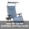 Snow Joe Bliss Hammocks Gravity Free Chair w Canopy , Drink Tray, Pillow GFC-436WDB